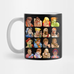 Defeated Portraits Super Street Fighter 2 Mug